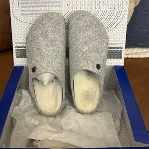 Birkenstock Light Gray Zermatt Rivet Slip-On Mule